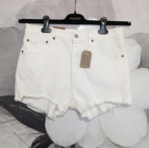 Levi's 501 High Rise Womens Denim Frayed Hem Shorts - Whiteboard Size 31 Nwt ❤️